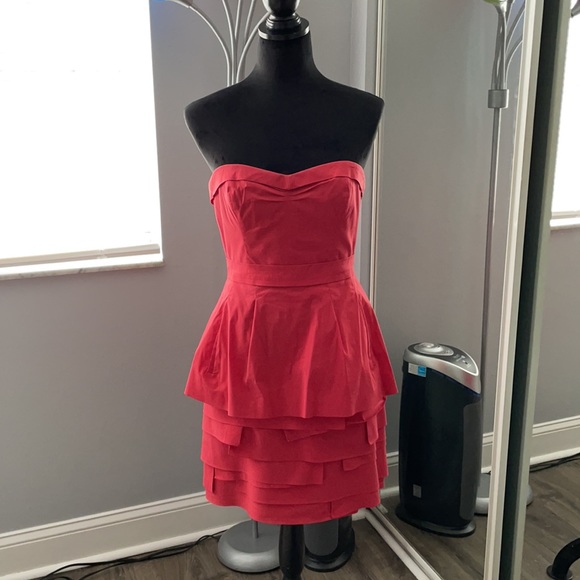 Red Strapless BCBG Max Azria dress - Picture 2 of 16